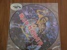 VINTAGE 1983 IRON MAIDEN PIECE OF MIND PICTURE DISC Cross-Eyed Mary Hype Sticker