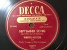 WALTER HUSTON September Song / Lost in the Stars - 1945 Decca 78rpm - TOP EX