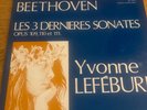 Yvonne Lefebure plays Beethoven 3 last sonatas french LP on FY