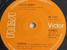 DAVID BOWIE HEROES c/w V-2 SCHNEIDER - ORIGINAL RARE SOLID CENTRE