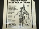 THE NEW YORK BASS VIOLIN CHOIR '80 VINYL LP STRATA EAST 8003 Rare Spiritual Jazz
