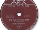 1958 EVERLY BROTHERS Rock’n Roll 78 RPM Record. Should We Tell Him