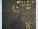 *DAVE & TONI TURNER* *HEARKEN TO THE WITCHES RUNE* *1971 *1ST PRESS* *VINYL LP*