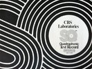 LP No Artist CBS Laboratories Quadraphonic Test Record STILL SEALED NEW OVP