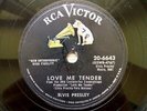 Elvis Presley Love me Tender 78 Tours RPM RCA Victor 20-6643