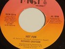 RARE DISCO FUNK HIP HOP 45 RICHARD GRAYSON HOT FUN MCM MINT MINUS