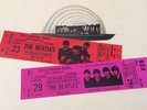 Beatles At The Hollywood Bowl Rare Red And Purple Ticket Sleeve Superb Near Mint