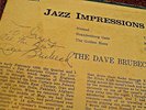 DAVE BRUBECK QUARTET JAZZ IMPRESSIONS OF EURASIA LP AUTOGRAPHED SIGNED PROMO