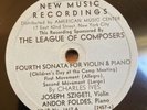New Music Recordings 12” 78rpm violin & piano - Szigeti & Foldes E- Charles Ives