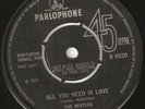 BEATLES: All You Need Is Love (UK Parlophone 45) NO 