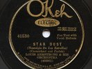 HEAR - Rare Pre-War Jazz 78 - Louis Armstrong - Star Dust - OKeh # 41530