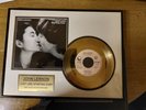 John Lennon (Just Like) Starting Over. 24KT Gold Plated Record. Original framed