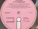 In the Court of the Crimson King, King Crimson, First Pressing 1969. Please Read