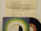 Rare 1974 pop rock Splinter 45 & Promo letter George Harrison Hari Georgeson  M-