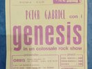 Genesis Peter Gabriel Roma Palasport 5 / 2 / 1974 locandina mini poster 22 x 16