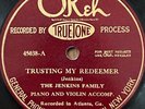 THE JENKINS FAMILY Trusting My Redeemer OKEH PRE WAR COUNTRY GOSPEL 78 E-