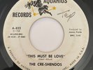 The Cre-Shendos This Must Be Love Still On My Mind 45 Aquarius Northern Soul VG+
