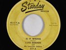 C&W 45 - Luke Gordon & His Lonesome Drifters - Is It Wrong - Starday - mp3