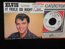 ELVIS PRESLEY IT FEELS SO RIGHT PICTURE SLEEVE WITH 45 WHITE LABEL PROMO