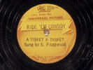 78 RPM -- Ella Fitzgerald, RIDE 'EM COWBOY, E-V+ Universal Film Music - Jazz