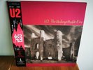 U2 THE UNFORGETTABLE FIRE ISLAND 28SI-252 JAPAN OBI VINYL LP 1984 with 2 INSERTS
