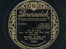 78tk-dance-BRUNSWICK 7605-Manny Kline-Bea Wain-(I'm in Love/Ringside table for 2