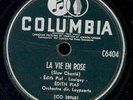 EDITH PIAF La vie en rose -Klassiker- Chanson Schellackplatte 78rpm S6383