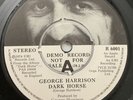GEORGE HARRISON - “DARK HORSE” UK DEMO 7” EX+  CONDITION