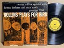 SONNY ROLLINS QUINTET Rollins Plays For Bird PRESTIGE 7095 deep groove NYC / RVG