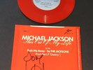 Michael Jackson autographed She's out of my life 45 rpm. Michael Jackson signed.