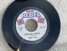 JOHNNY REBEL LOOKING FOR A HANDOUT/KAJUN …. 45 REB REBEL RECORDS # 504   VG COND