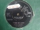 THE BEATLES  - A HARD DAYS NIGHT - PARLOPHONE - 45 FACTORY  SAMPLE STICKER