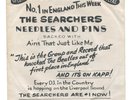 The Searchers promo 45 Kapp Records black and white writing on sleeve NM vinyl