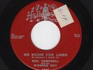 Bluesy Primitive Black Gospel REV. CAMPBELL/WONDER BOY No Room For Liars M- HEAR