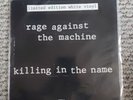 rage against the machine killing in the name Limited Edition White Vinyl 12 Inch