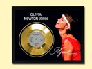 OLIVIA NEWTON JOHN - PHYSICAL  - FRAMED & MOUNTED GOLD 45rpm SINGLE