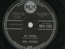 NEIL SEDAKA CLASSIC 50'S 78 - OH CAROL - ONE WAY TICKET - EX+ CONDITION