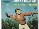 Johnny  HALLYDAY  Pou moi la vie ... poch papier label bleu SACEM 7