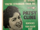 1962 PATSY CLINE  45rpm PICTURE SLEEVE DECCA SO WRONG/ YOURE STRONGER THAN ME