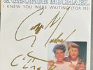 ARETHA FRANKLIN AND GEORGE MICHAEL I KNEW YOU WERE WAITING .AUTOGRAPHS By Them..
