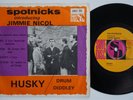 BEATLES / JIMMY NICOL Husky Drum Diddley RARE Sweden 45 mod garage SPOTNICKS