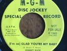 Johnny Nash Glad You’re My Baby / Stormy 7 Inch 45 RPM Vinyl Record Promo VG