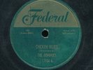 78 rpm-R&B vocal group-FEDERAL 12001-Dominoes-(Chicken Blues/Do something for me