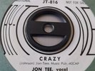 60's Northern Soul  Promo 45  -  Jon Tee  -  Crazy  (  JAY TONE  )   EXC