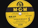 CLASSIC CONNIE FRANCIS 78  LIPSTICK ON YOUR COLLAR / FRANKIE  UK  MGM 1018 V+/E-