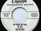 FIVE KEYS 45 You Broke The Rules of Love / What goes CAPITOL doowop MINT- Kz 863
