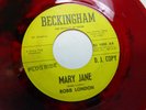 ROBB LONDON CRAZY BABY / MARY JANE GARAGE ROCK RED MARBLE VINYL RARE   PROMO