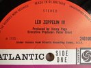LED ZEPPELIN III - 1st PRESS 1970 - PLUM - Vinyl LP *PETER GRANT LABELS*