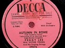 Peggy Lee Autumn in Rome / Johnny Guitar 78 PLAY GRADED Fully Tested