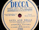 Andrews Sisters Guys and Dolls / A Bushel and a Peck 78 PLAY GRADED Fully Tested